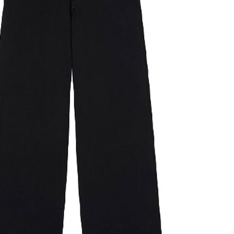 Sizing VERSACE Black Logo Patch Wide-Leg Relaxed Fit Casual Pants. 1001022-1A00703-1B000