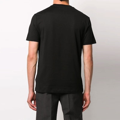 VERSACE 黑色標誌印花圓領T恤 A86436-A228806-A1008 Purchase VERSACE 黑色標誌印花圓領T恤 A86436-A228806-A1008