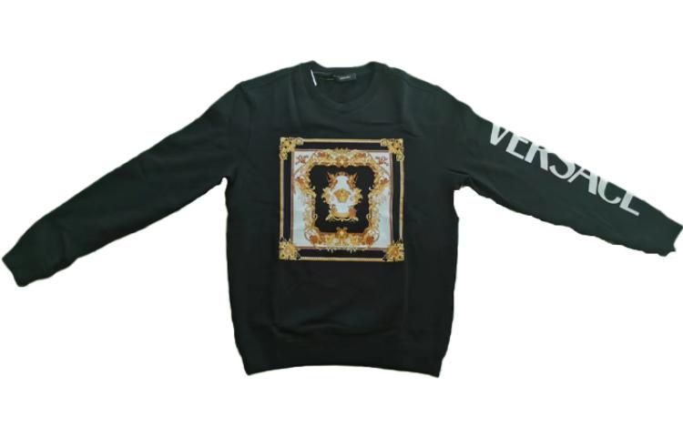 Order Sudadera Versace Negra con Logo Estampado y Manga Larga 1008282-1A05925-2B510