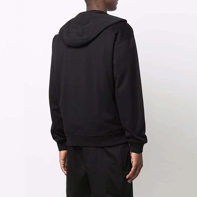 VERSACE Black Logo Print Hoodie Zip-Up Jacket 10024571-A01790-1B000 圖 4