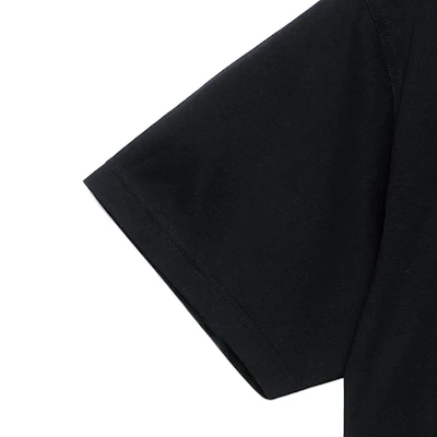 베르사체 블랙 로고 프린트 반팔 크루넥 티셔츠 1001288-1A00922-1B000 Sizing 베르사체 블랙 로고 프린트 반팔 크루넥 티셔츠 1001288-1A00922-1B000