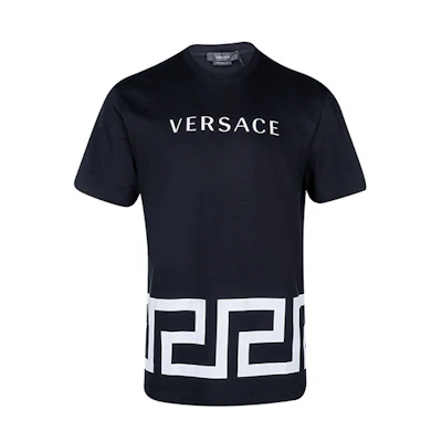 VERSACE Black Logo Print Short Sleeve T-Shirt A88560-A235263-A1008