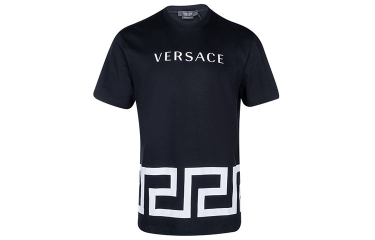 VERSACE Black Logo Print Short Sleeve T-Shirt A88560-A235263-A1008 圖 2