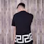 Details for Camiseta Negra de Manga Corta con Estampado de Logo VERSACE. A88560-A235263-A1008