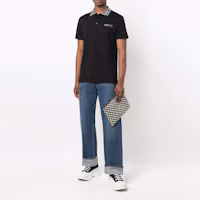 Lookbook VERSACE 黑色標誌印花修身短袖POLO衫 10025451-A018751-B000