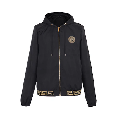 Versace Black Logo Zip-Up Hoodie Jacket AGU03001-AN00251-A008