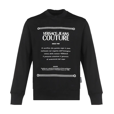 Versace Black Long Sleeve Pullover Sweatshirt B7GZA7TO-30318-899