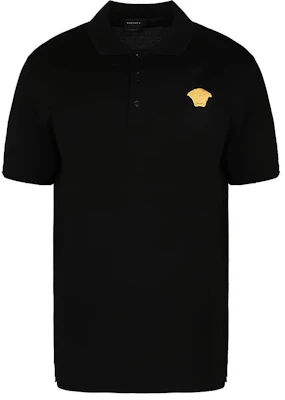 VERSACE Black Medusa Embroidered Short Sleeve Polo Shirt A87427-A237141-A2003 Buy VERSACE Black Medusa Embroidered Short Sleeve Polo Shirt A87427-A237141-A2003