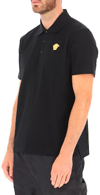 VERSACE Black Medusa Embroidered Short Sleeve Polo Shirt A87427-A237141-A2003 Sizing VERSACE Black Medusa Embroidered Short Sleeve Polo Shirt A87427-A237141-A2003