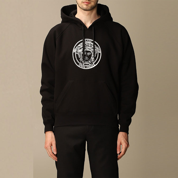VERSACE Black Medusa Logo Fleece Hoodie A87475-A229724-A1008 圖 4