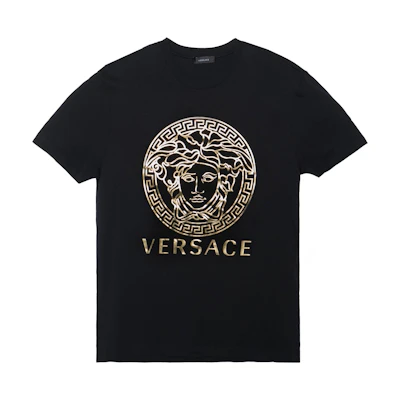 VERSACE Black Medusa Logo Short Sleeve T-Shirt. A89286-A228806-A1008