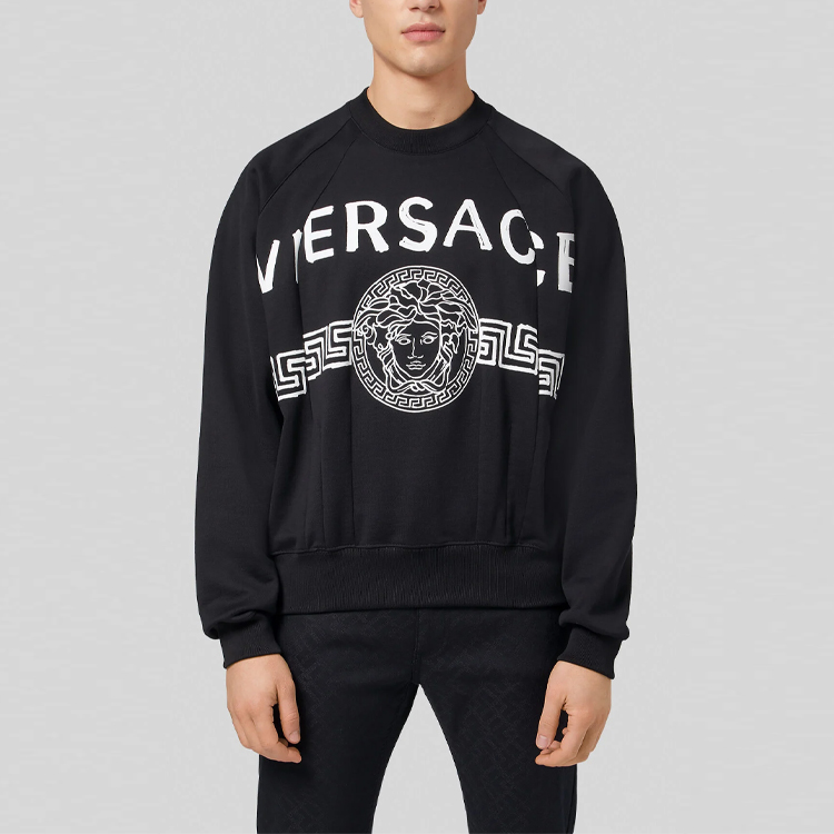 Shop VERSACE Sweatshirt Hitam Logo Medusa A86884-A232781-A1008