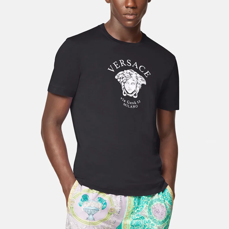 VERSACE Black Medusa Print Short Sleeve T-Shirt A88659-A228806-A1008 圖 6