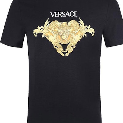 Versace Black Medusa Short Sleeve T-Shirt A88444-A237441-1B000 Sizing Versace Black Medusa Short Sleeve T-Shirt A88444-A237441-1B000