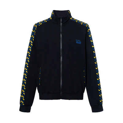 VERSACE Black Patterned Zip-Up Long Sleeve Casual Jacket. 1002100-1A01623-5B140