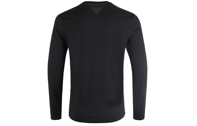 Shop Versace 黑色印花長袖棉質T恤 A83580-A228806-A1008