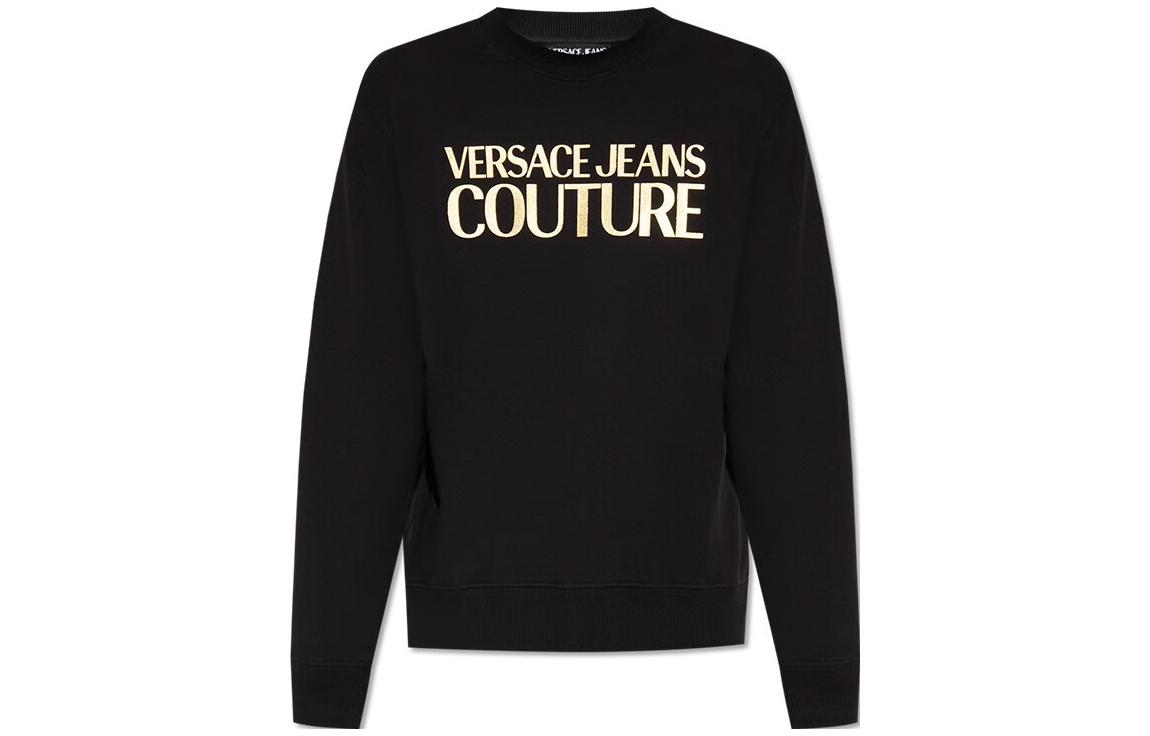 Versace Black Printed Crewneck Long Sleeve Sweatshirt 76GAIT00-CF01T-G89
