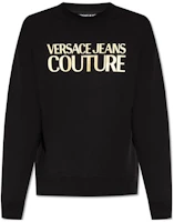 Versace Black Printed Crewneck Long Sleeve Sweatshirt 76GAIT00-CF01T-G89 Versace Black Printed Crewneck Long Sleeve Sweatshirt 76GAIT00-CF01T-G89