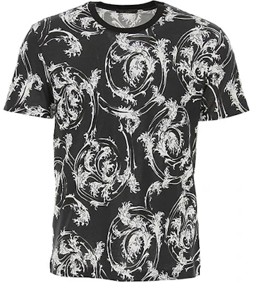 VERSACE Black Printed Crewneck T-Shirt A79334-A230641-A71R Order VERSACE Black Printed Crewneck T-Shirt A79334-A230641-A71R