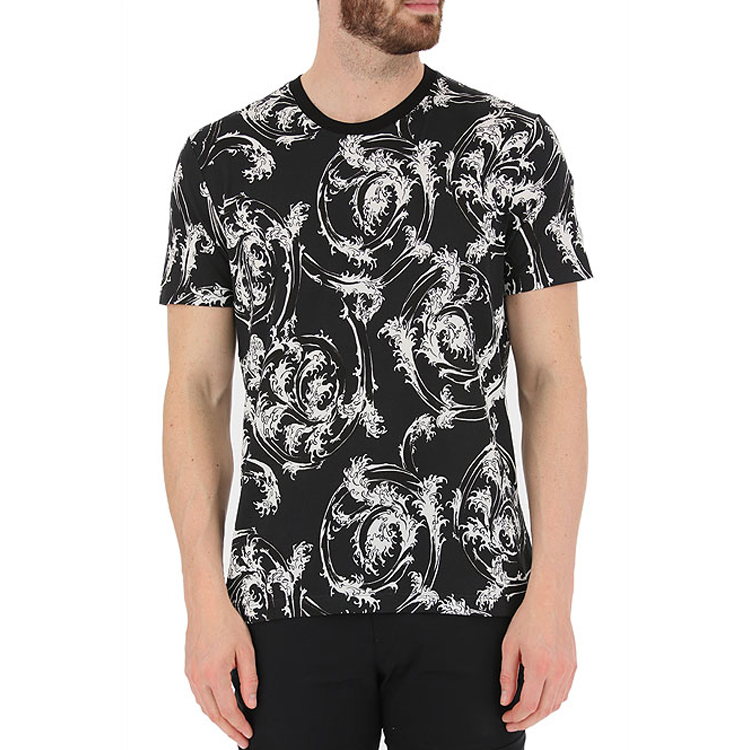 VERSACE Black Printed Crewneck T-Shirt A79334-A230641-A71R 圖 3