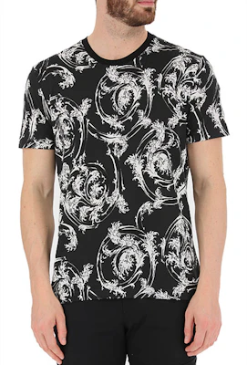 VERSACE Black Printed Crewneck T-Shirt A79334-A230641-A71R Lookbook VERSACE Black Printed Crewneck T-Shirt A79334-A230641-A71R