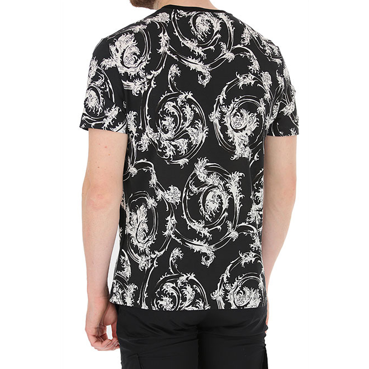 VERSACE Black Printed Crewneck T-Shirt A79334-A230641-A71R 圖 4