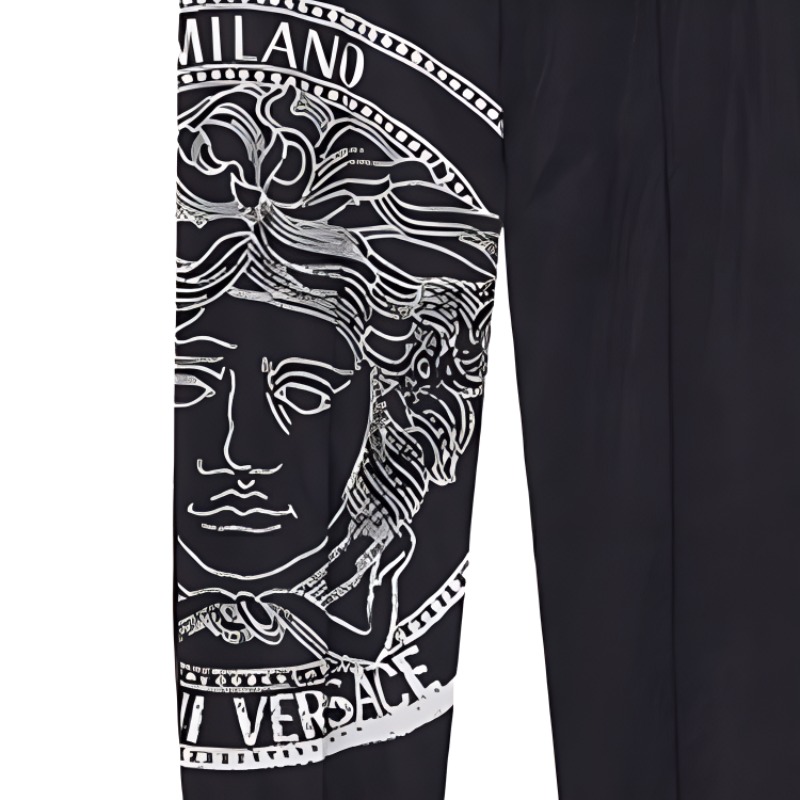 Details for VERSACE Seluar Track Rajut Cetak Hitam A89410-1F00957-1B000