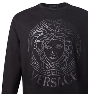 VERSACE 黑色印花長袖圓領T恤 A85871-A228806-A1008 Details for VERSACE 黑色印花長袖圓領T恤 A85871-A228806-A1008