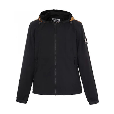 Versace Black Printed Long-Sleeve Hooded Jacket C1GVB9A9-25115-899