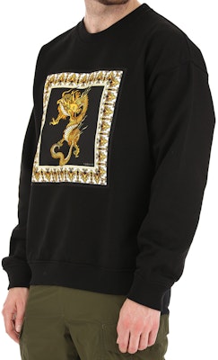 VERSACE 黑色印花宽松圆领卫衣 A83533-A228146-A008 Shop VERSACE 黑色印花宽松圆领卫衣 A83533-A228146-A008