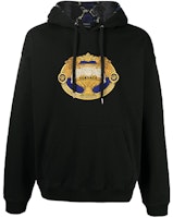 VERSACE Black Pullover Sweatshirt with Embroidered Lettering A88699-A231242-A1008 VERSACE Black Pullover Sweatshirt with Embroidered Lettering A88699-A231242-A1008