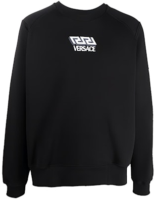 ヴェルサーチ ブラック 刺繍ロゴ入りプルオーバースウェットシャツ 1001774-1A01446-1B000 Buy ヴェルサーチ ブラック 刺繍ロゴ入りプルオーバースウェットシャツ 1001774-1A01446-1B000