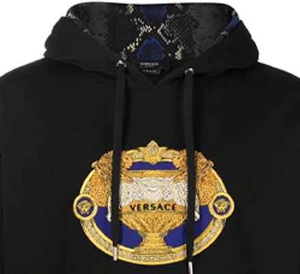 范思哲黑色刺绣字母套头卫衣 A88699-A231242-A1008 Details for 范思哲黑色刺绣字母套头卫衣 A88699-A231242-A1008