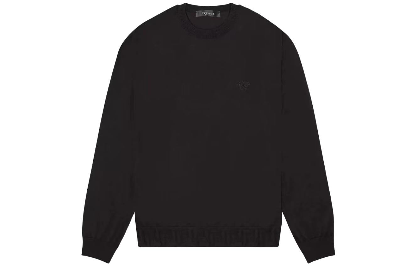 Order VERSACE 黑色圓領羊絨針織毛衣 A69777-A236032-A1008