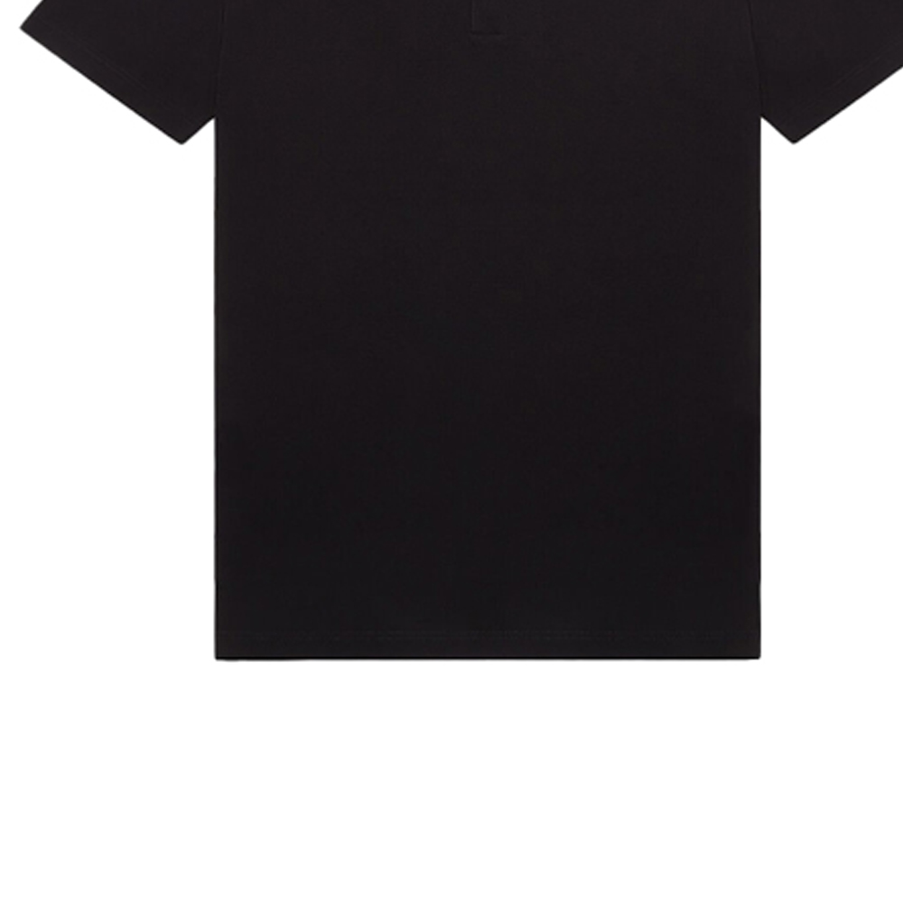 Sizing VERSACE 黑色短袖印花领口 Polo 衫 A85106-A231240-A2003