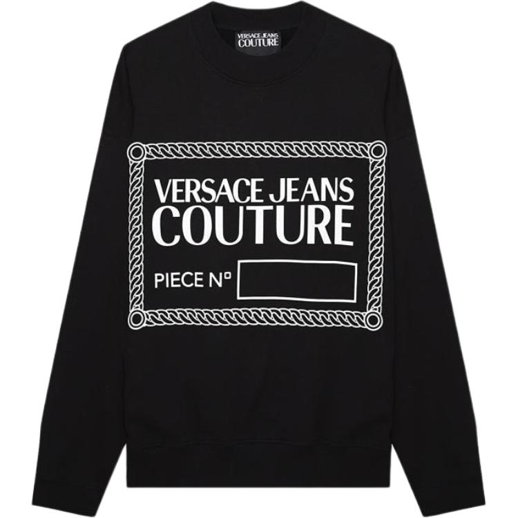 Versace Black Slim-Fit Crew Neck Long Sleeve Sweatshirt 73GAIT-12CF00-O899