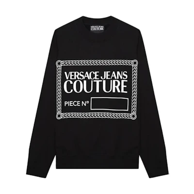 Versace Black Slim-Fit Crew Neck Long Sleeve Sweatshirt 73GAIT-12CF00-O899