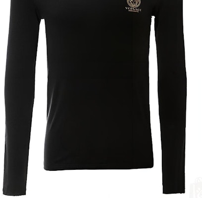 范思哲黑色修身长袖T恤美杜莎头像 AUU01007-AC00059-A008 Sizing 范思哲黑色修身长袖T恤美杜莎头像 AUU01007-AC00059-A008