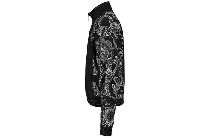 VERSACE Black Slim-Fit Printed Jacket with Stand Collar and Zipper. 71GAS401-CQS02 圖 5