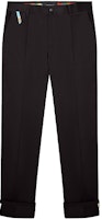 VERSACE Black Solid Wool Casual Trousers A89392-A229959-A1078 VERSACE Black Solid Wool Casual Trousers A89392-A229959-A1078