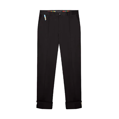 VERSACE Black Solid Wool Casual Trousers A89392-A229959-A1078