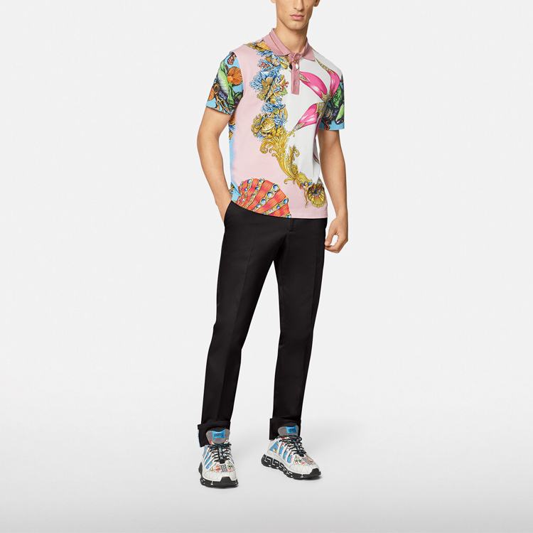 Lookbook VERSACE Black Solid Wool Casual Trousers A89392-A229959-A1078