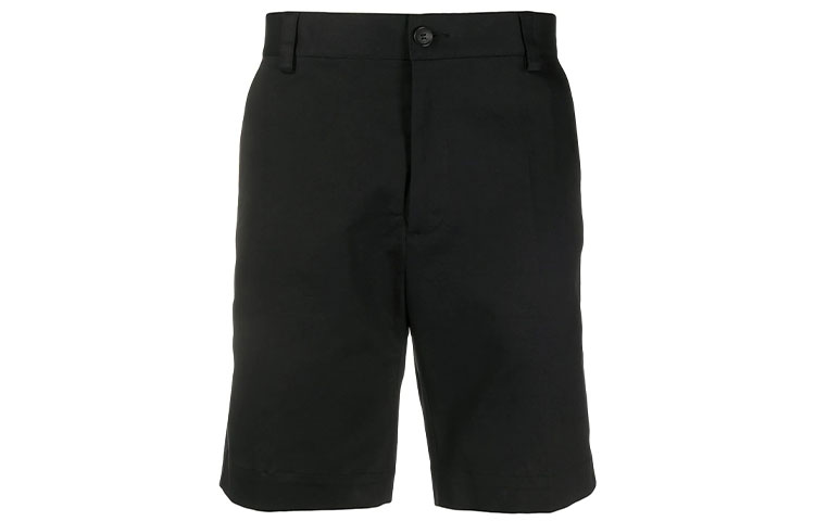 VERSACE Black Summer Logo Straight-Cut Shorts. A87360-A229957-A1008