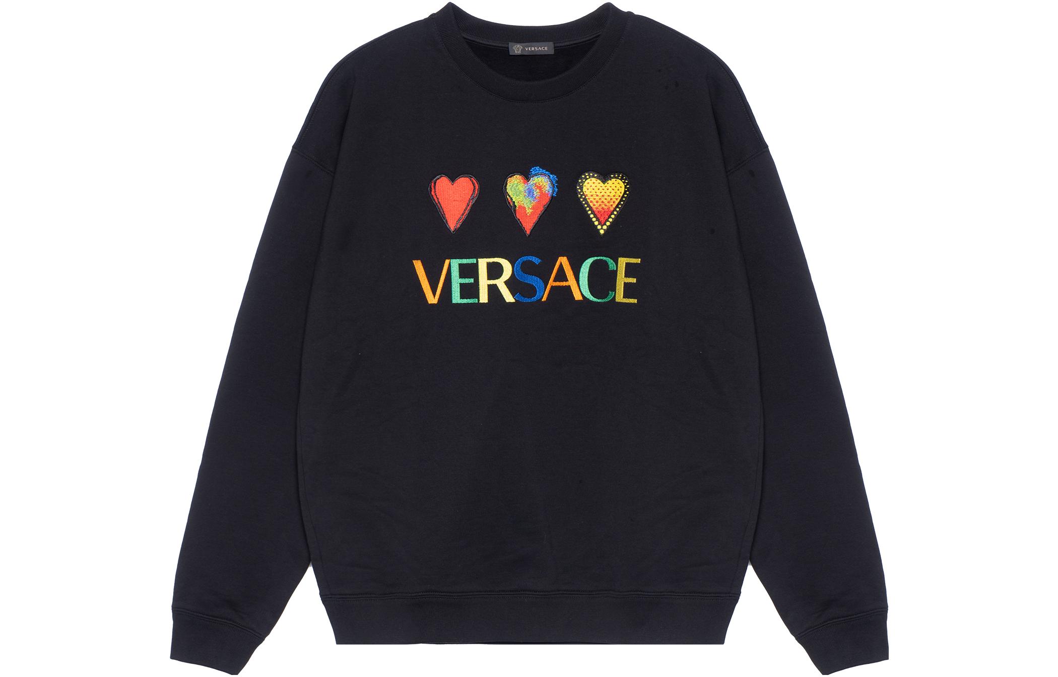 Order VERSACE 黑色心形刺绣设计卫衣 A83121-A228146-A008