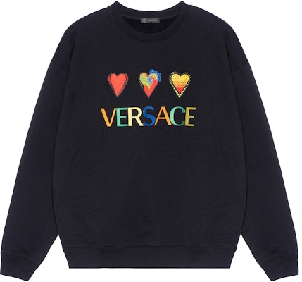 VERSACE 黑色心形刺绣设计卫衣 A83121-A228146-A008 Order VERSACE 黑色心形刺绣设计卫衣 A83121-A228146-A008