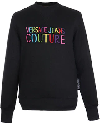 Versace 黑色長袖衛衣,彩色刺繡Logo B7GVB7GG-30325-899 Buy Versace 黑色長袖衛衣,彩色刺繡Logo B7GVB7GG-30325-899
