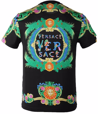VERSACE 黑色大花卉標誌印花T恤 A77276-A224831-A708 Lookbook VERSACE 黑色大花卉標誌印花T恤 A77276-A224831-A708