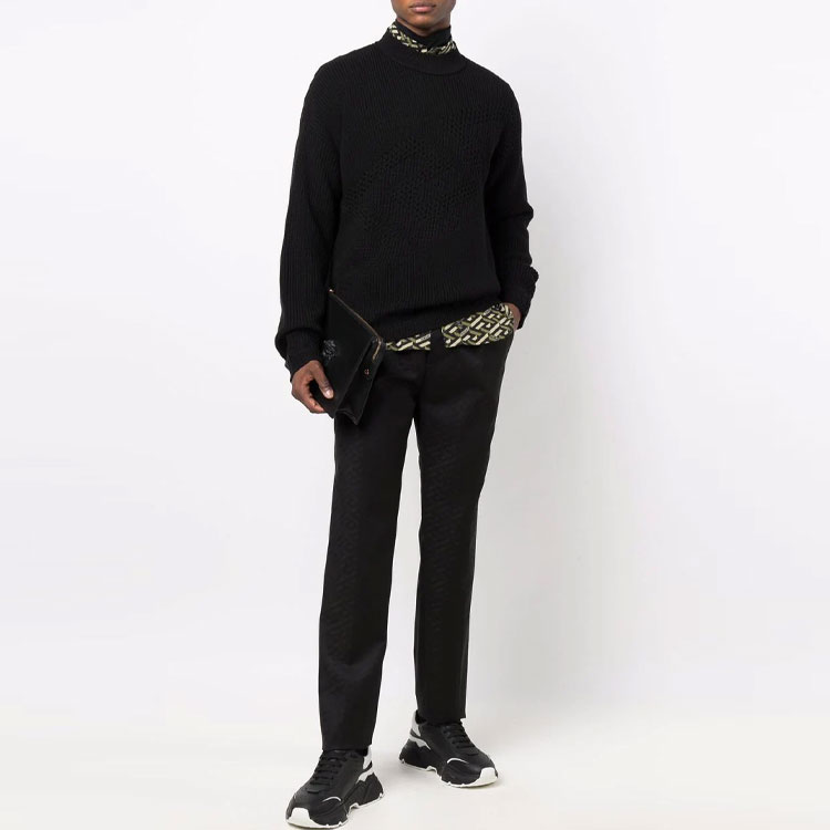 VERSACE Black Wool Knit Pullover Sweater. 1002167-1A01655-1B000 圖 3