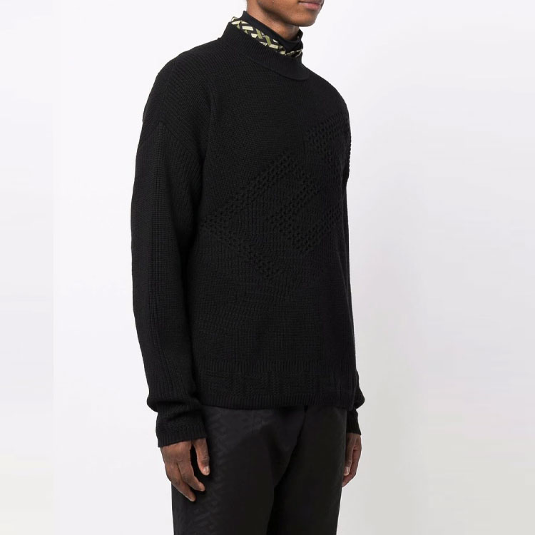 VERSACE Black Wool Knit Pullover Sweater. 1002167-1A01655-1B000 圖 4