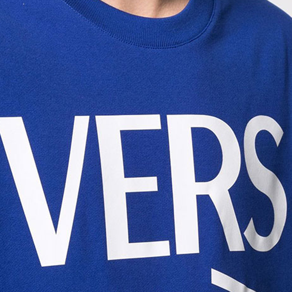 VERSACE Blue Crewneck Sweatshirt with Letter Pattern. 10013771A01015-1U600 圖 6